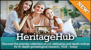 Heritage Hub, collection of obituaries and death notices
